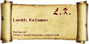 Lenkh Kelemen névjegykártya